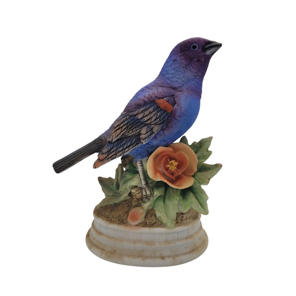 Vintage Napcoware Blue Grosbeak Porcelain Figurine Limited Edition Japan 6 Inch